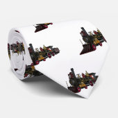 Cravate Illustration de la locomotive à vapeur (Roulé)