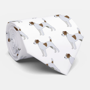 Cravate Illustration de la race de chien Parson Russell Te