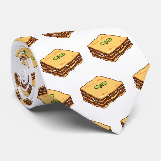 Cravate Illustration de Lasagna (Roulé)