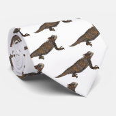 Cravate Illustration de lézard à cornes de Regal (Roulé)