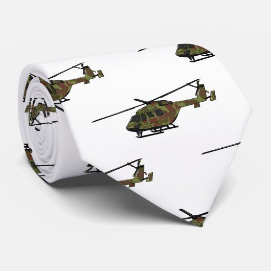 Cravate Illustration de l'hélicoptère de l'armée (Roulé)