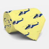 Cravate Illustration de l'hélicoptère de police (Roulé)