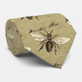 Cravate Illustration de l'insecte abeille du travailleur (Roulé)