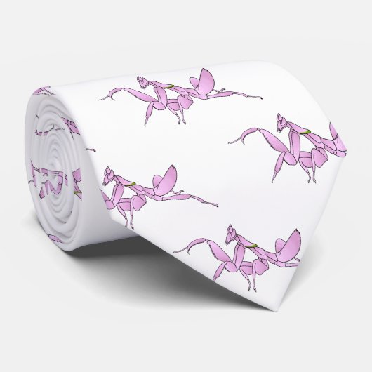 Cravate Illustration de l'orchidée mante (Roulé)