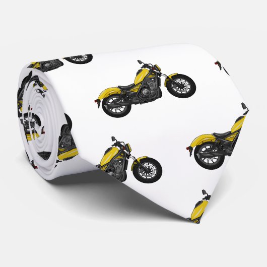 Cravate Illustration de moto Cruiser (Roulé)