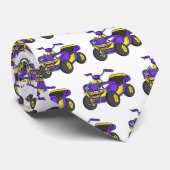 Cravate Illustration de moto Purple Quad (Roulé)
