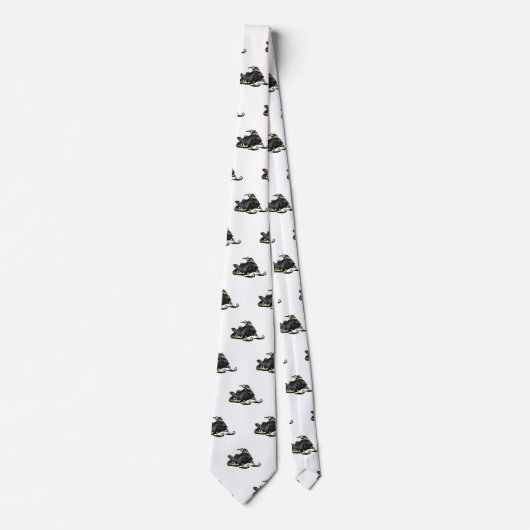 Cravate Illustration de motoneige (Devant)