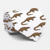 Cravate Illustration de pangolin à queue longue (Roulé)
