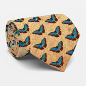 Cravate Illustration de papillon vintage (Roulé)