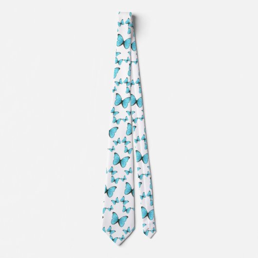 Cravate Illustration de papillons Morpho (Devant)