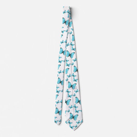Cravate Illustration de papillons Morpho (Dos)