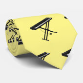 Cravate Illustration de piano clavier (Roulé)