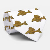 Cravate Illustration de poisson Pleco (Roulé)