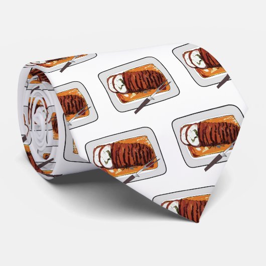 Cravate Illustration de poitrine de dinde rôtie (Roulé)