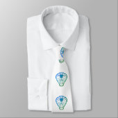Cravate Illustration de serpent cobra vert Boa Reptile (Attaché)