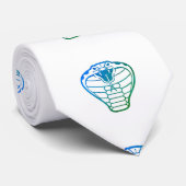 Cravate Illustration de serpent cobra vert Boa Reptile (Roulé)