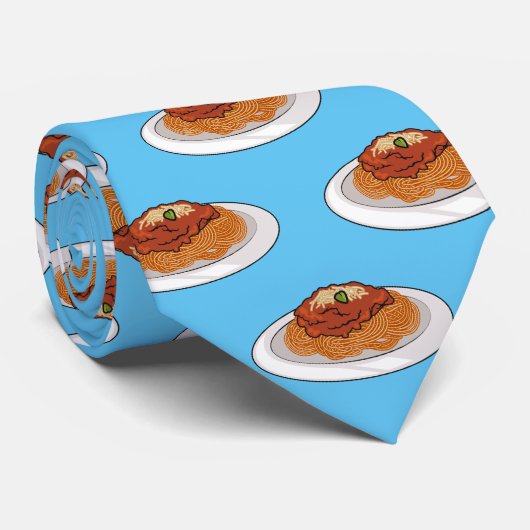Cravate Illustration de Spaghetti (Roulé)