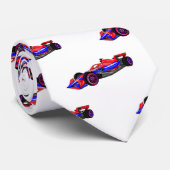 Cravate Illustration de voiture de course professionnelle (Roulé)