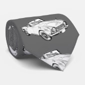 Cravate Illustration de voiture de sport de Triumph Tr4 (Roulé)