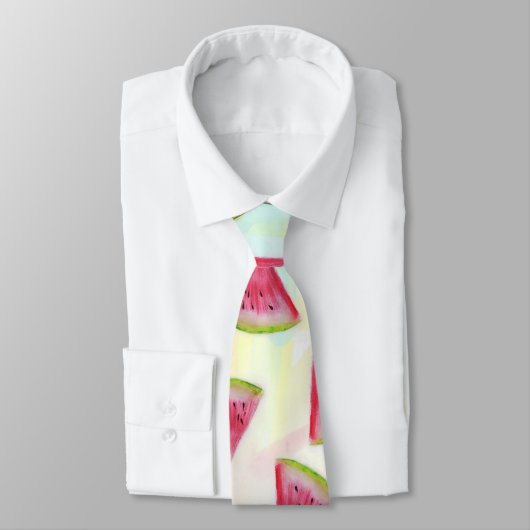 Cravate illustration des tranches de pastèque cool (Attaché)