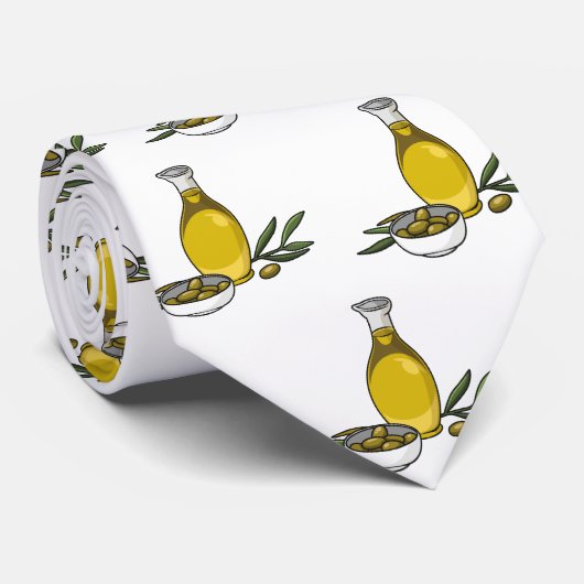 Cravate Illustration d'huile d'olive (Roulé)