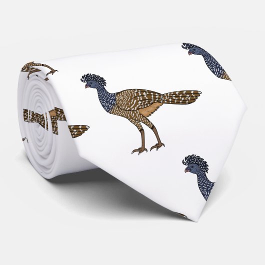 Cravate Illustration d'oiseau de curassow (Roulé)