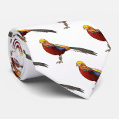 Cravate Illustration d'oiseau de faisan doré (Roulé)