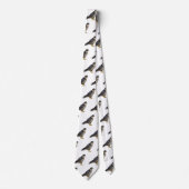 Cravate Illustration d'oiseau de faucon pèlerin  (Devant)