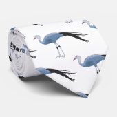 Cravate Illustration d'oiseau de grue bleue (Roulé)