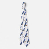 Cravate Illustration d'oiseau de jay bleu (Dos)