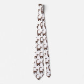 Cravate Illustration drôle curieuse de dessin animé de coa (Devant)