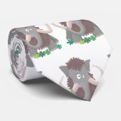 Cravate Illustration drôle de mammouth laineux (Roulé)