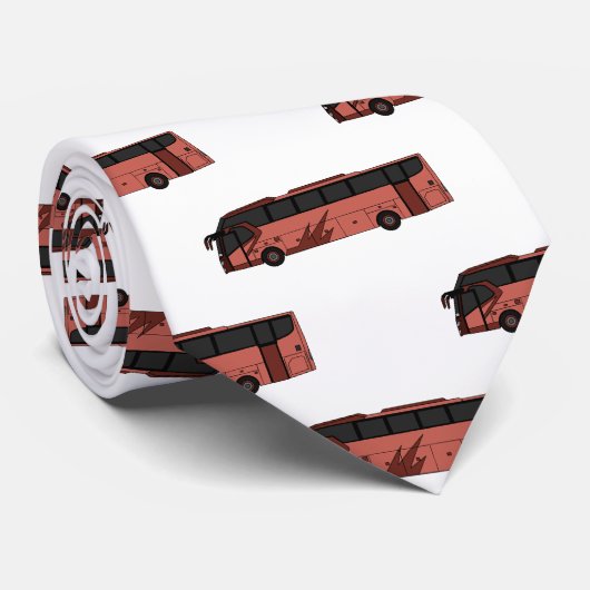 Cravate Illustration du bus (Roulé)