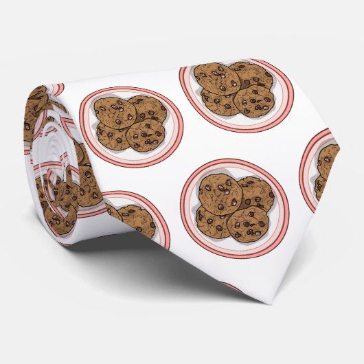 Cravate Illustration du cookie de puce à chocolat (Roulé)