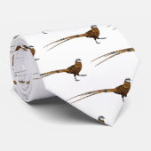 Cravate Illustration du faisan de Reeves (Roulé)