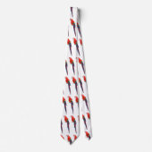 Cravate Illustration du perroquet de macaw Scarlet (Devant)