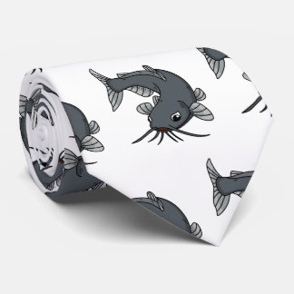 Cravate Illustration du poisson-chat mignon