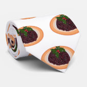 Cravate Illustration du pudding de Noël (Roulé)