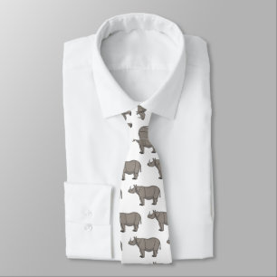 Cravate Illustration du rhinocéros de Javan