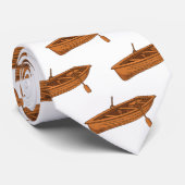 Cravate Illustration d'un bateau à roues (Roulé)