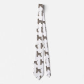Cravate Illustration d'un chien hound afghan (Devant)