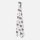 Cravate Illustration d'un chien hound afghan (Dos)