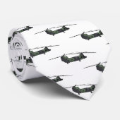 Cravate Illustration d'un hélicoptère de l'armée de Chinoo (Roulé)