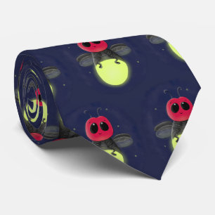 Cravate Illustration d'une luciole à éclair mignon