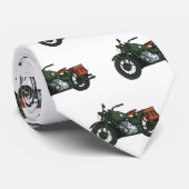 Cravate Illustration d'une moto de croiseur militaire (Roulé)
