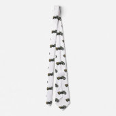 Cravate Illustration d'une moto de croiseur militaire (Dos)