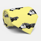 Cravate Illustration d'une voiture de police (Roulé)