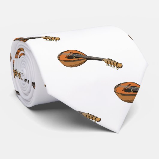 Cravate Illustration en mandoline (Roulé)