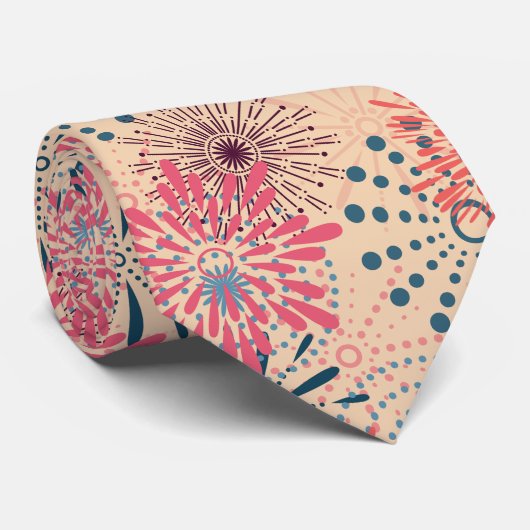 Cravate Illustration Explosive Fireworks (Roulé)