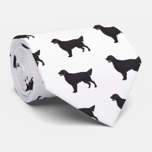 Cravate Illustration Flat-Coated Retriever Dog Breed